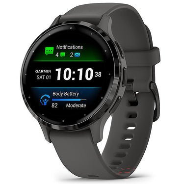 Garmin Venu 3S Health Fitness GPS Smartwatch Steel Bezel 41mm+Nylon Band Bundle