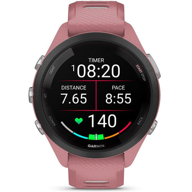 Garmin Forerunner 265S GPS Smartwatch Light Pink/Whitestone + Nylon Band Bundle