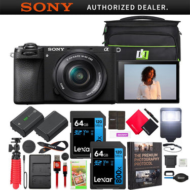 Sony a6700 Alpha APS-C Mirrorless Camera 26MP 4K with 16-50mm Lens Kit + Pro Bundle