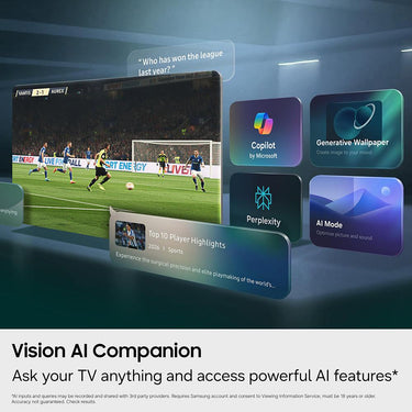 Samsung 65" Mini LED M70H 4K 3840x2160 Vision AI Smart TV, Titan Black (2026)
