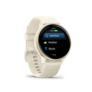 Garmin VIVOACTIVE 6 Health and Fitness GPS Smartwatch Bone + Nylon Band Bundle