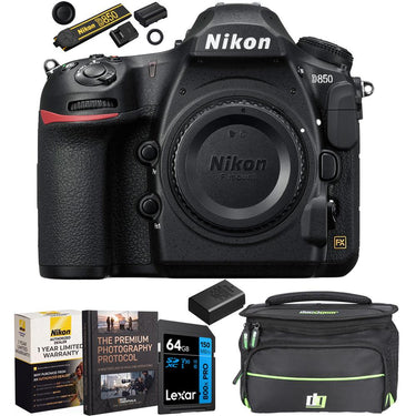 Nikon D850 45.7MP Full-Frame FX-Format Digital SLR Camera Body + Deco Essentials eBook