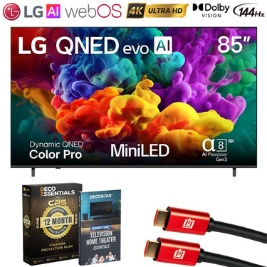 LG 85" QNED evo AI QNED84B Mini LED 4K Smart TV w/ 1 YR Warranty Bundle