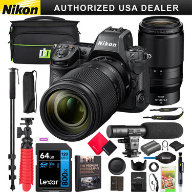 Nikon Z8 Full Frame FX Mirrorless 8K Camera Body + 70-180mm F2.8 Zoom Lens Kit Bundle