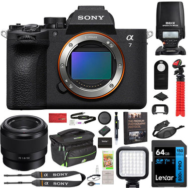 Sony a7 V Full-frame Mirrorless Camera w/ FE 50mm F1.8 Lens + Accessories Bundle