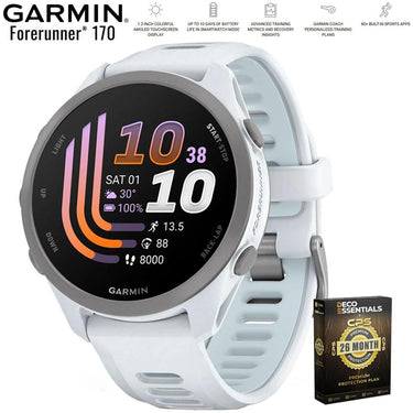 Garmin Forerunner 170 Whitestone/Cloud Blue with 26 Month Protection