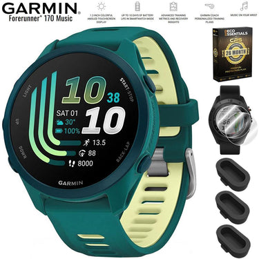 Garmin Forerunner 170 Music Teal Green/Citron with 26 Month Protection Bundle