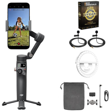 DJI Osmo Mobile 8 Gimbal Stabilizer + 2x Mini Mic + 2 Year Protection Pack