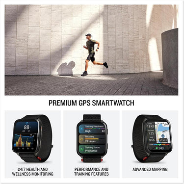 Garmin Venu X1 Premium GPS Smartwatch Black Titanium + 24mm Elastic Bands Bundle