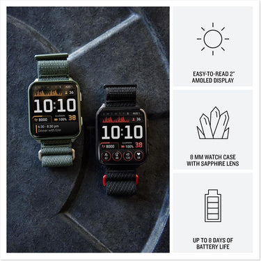 Garmin Venu X1 Premium GPS Smartwatch Black Titanium + 24mm Elastic Bands Bundle