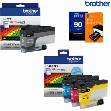 Brother INKvestment Standard-yield Ink cartridges CMYK + Deco Gear Print Guide