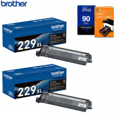 Brother Genuine High Yield Toner Cartridge Black 2 Pack + Deco Gear Print Guide
