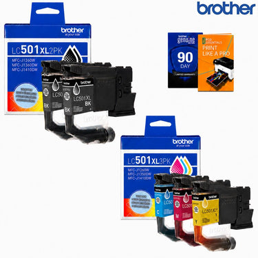 Brother Genuine Twin Pack High Yield Ink Cartridges 5 Pack with Print Guide