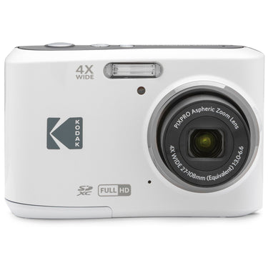 Kodak PIXPRO FZ45 16MP Digital Camera, White FZ45WH + 64GB Accessories Bundle