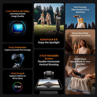 DJI Osmo Pocket 3 Capture More Combo, 4K/120fps Handheld 3-Axis Gimbal Stabilization