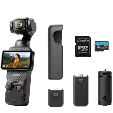 DJI Osmo Pocket 3 Capture More Combo, 4K/120fps Handheld 3-Axis Gimbal Stabilization