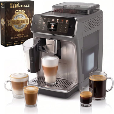 Philips 5500 Series Fully Automatic Espresso Machine, Black Chrome +2 Yr Protection Pack