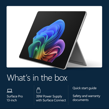 Microsoft Surface Pro 13" Snapdragon X2 Plus (10 core), 16GB RAM 512GB SSD, Platinum