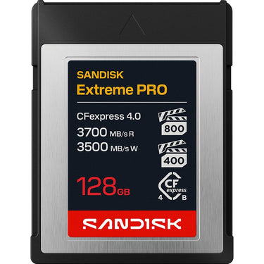SanDisk Extreme PRO CFexpress 4.0 Type B Memory Card - 128GB (Up to 3700MB/s)