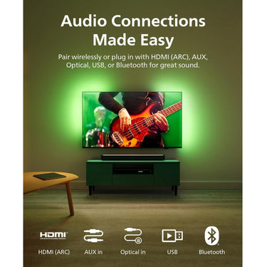 Philips  B5109 2.0 Channel Bluetooth Soundbar, Dark Grey