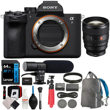 Sony a7 V Full-Frame Mirrorless Camera Body Only + 85mm Lens Accessory Bundle