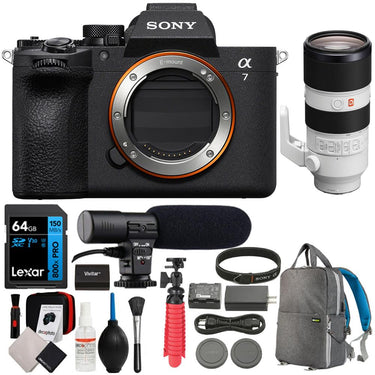 Sony a7 V Full-Frame Mirrorless Camera Body + 70-200mm Lens Accessory Bundle