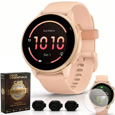 Garmin VIVOACTIVE 6 Health & Fitness GPS Smartwatch, Pink Dawn + Warranty Bundle