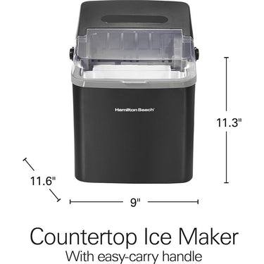 Hamilton Beach Portable Bullet Countertop Ice Maker Machine, Black (86151)