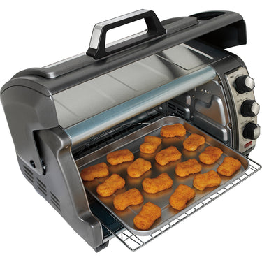 Hamilton Beach Easy Reach Toaster Oven with Convection and Roll-Top Door, Silver (31126D)