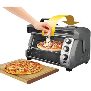 Hamilton Beach Easy Reach Toaster Oven with Convection and Roll-Top Door, Silver (31126D)