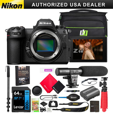 Nikon Z6III Full Frame Mirrorless FX Camera Body 1890 + Pro Accessories Kit Bundle