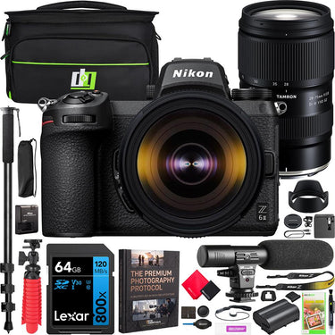 Nikon Z 6II Mirrorless Camera Body Kit + Tamron 28-75mm F2.8 Di III VXD G2 Lens Bundle