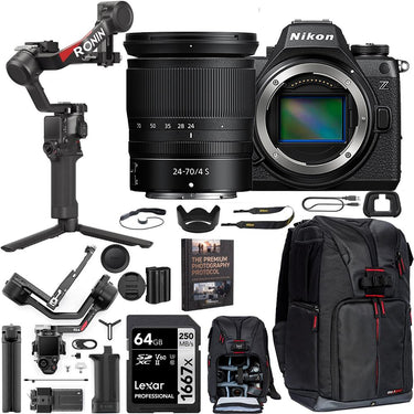 Nikon Z6III Camera FX Body +NIKKOR Z 24-70mm S Lens +DJI RS 4 Gimbal Stabilizer Bundle