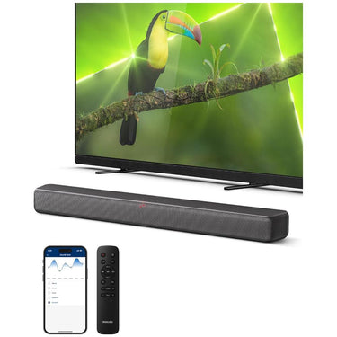 Philips B5109 2.0 Channel Bluetooth Soundbar, Dark Grey w/ Deco Gear Home Theater Guide