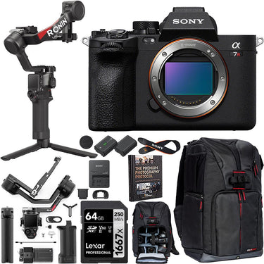 Sony a7R V Mirrorless Full Frame Camera Body Kit + DJI RS 4 Gimbal Stabilizer Bundle