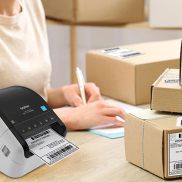 Brother Wide Format Wireless Monochrome Label Printer with Labels and Guidebook