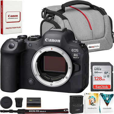 Canon EOS R6 Mark II Full-Frame 24.2 MP Mirrorless Camera Body+128GB Card Bundle