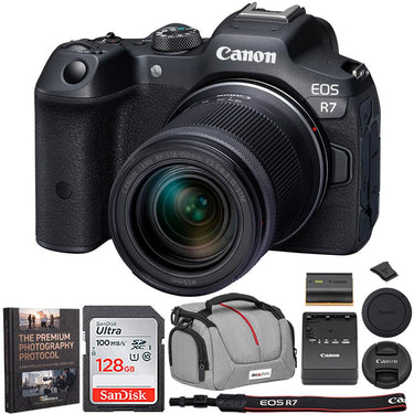 Canon EOS R7 Mirrorless Camera + RF-S 18-150MM F3.5-6.3 Lens + Accessories Bundle