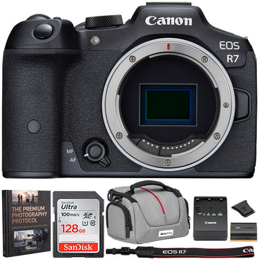 Canon EOS R7 Mirrorless APS-C Camera Body, 4K, 32.5 MP 5137C002 + Accessories Bundle