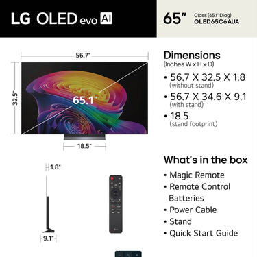 LG 55 inch OLED evo AI C6 4K Smart webOS TV (2026)