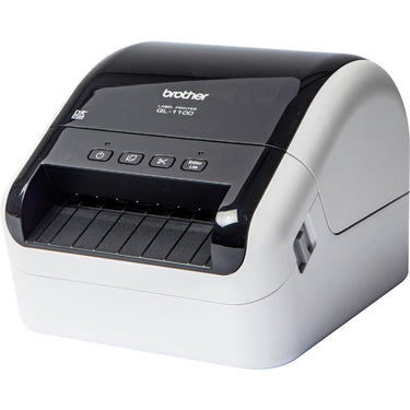 Brother QL-1100 Wide Format Monochrome Label Printer w/ Deco Essentials Guide Bundle