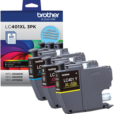 Brother Genuine LC401XL 5-Pack Ink Cartridges + Deco Essentials Printer eBook