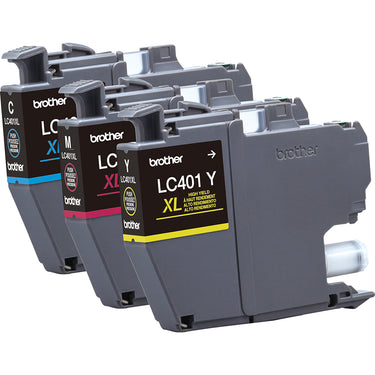 Brother Genuine LC401XL 5-Pack Ink Cartridges + Deco Essentials Printer eBook