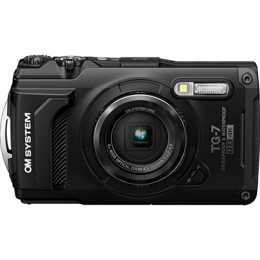 OM SYSTEM Olympus Tough TG-7 12MP 4K Underwater Digital Camera, Black w/ Snorkeling Kit