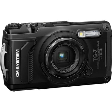 OM SYSTEM Olympus Tough TG-7 12MP 4K Underwater Digital Camera, Black w/ Snorkeling Kit