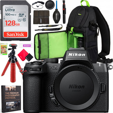 Nikon Z50II Mirrorless Camera 4K DX Body Kit + Backpack + LED & Accessories Bundle