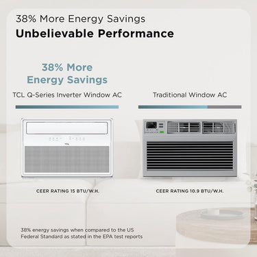 TCL H8W4KW Q-Series 8,000 BTU Smart Inverter Window Air Conditioner