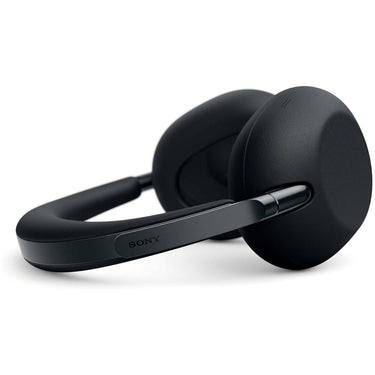 Sony 1000X THE COLLEXION Wireless Headphones, Black / Deco Essentials Wood Stand