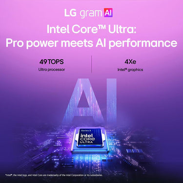 LG gram 15" Copilot+ PC Intel Ultra 7, 32GB RAM, 1TB SSD Touch Laptop, Black