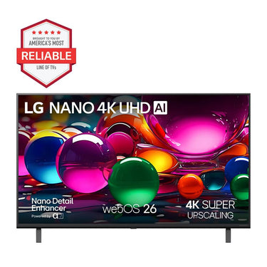 LG 43-Inch Nano 4K UHD AI NU70 Smart TV (2026) w/ 1 YR Extended Warranty Bundle